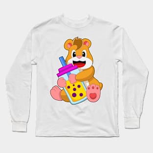 Hamster with Baby bottle Juice Long Sleeve T-Shirt